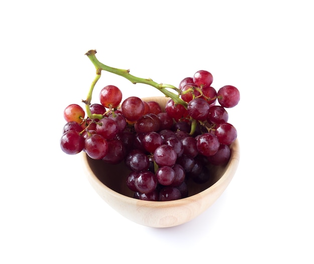 Picture of Red grape isolated on the white background