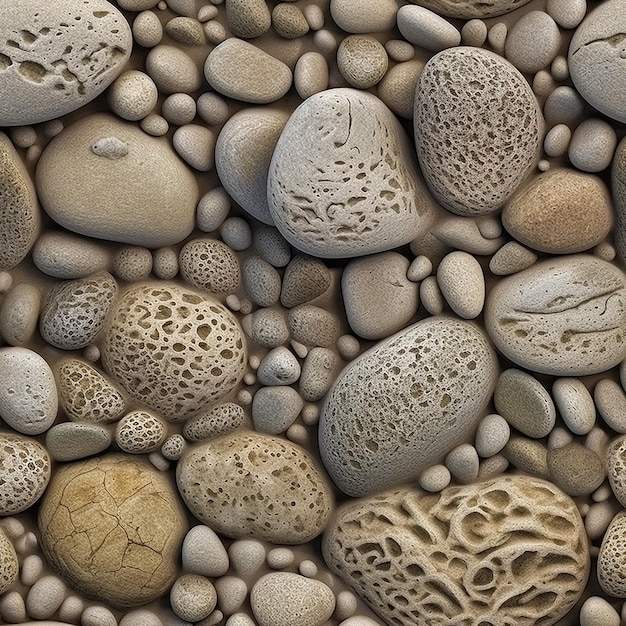 A picture of rocks and water on a table.