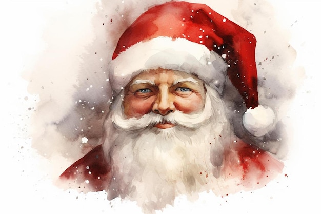 a picture of a santa claus with a red hat.