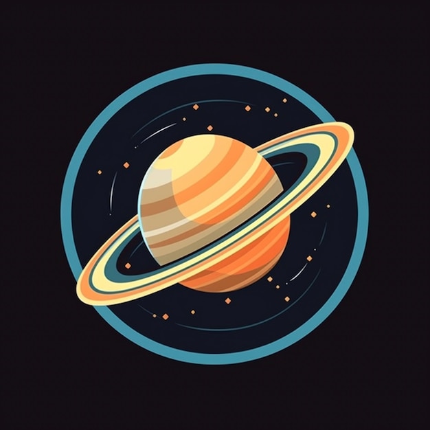 a picture of a saturn planet with a ring around it generative ai