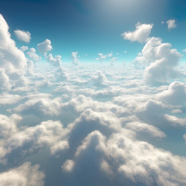 雲の青い空がある空の写真