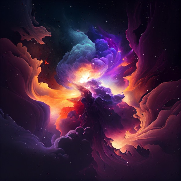 Picture of some very colorful clouds in the sky generative ai