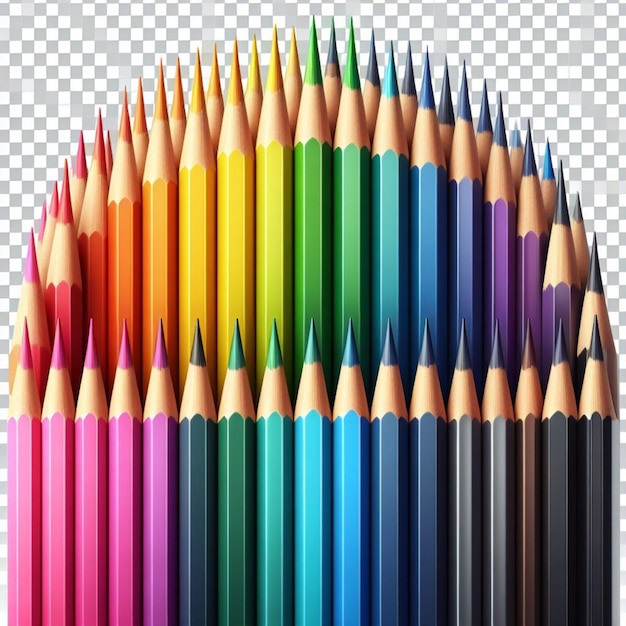 a picture of a stack of colored pencils