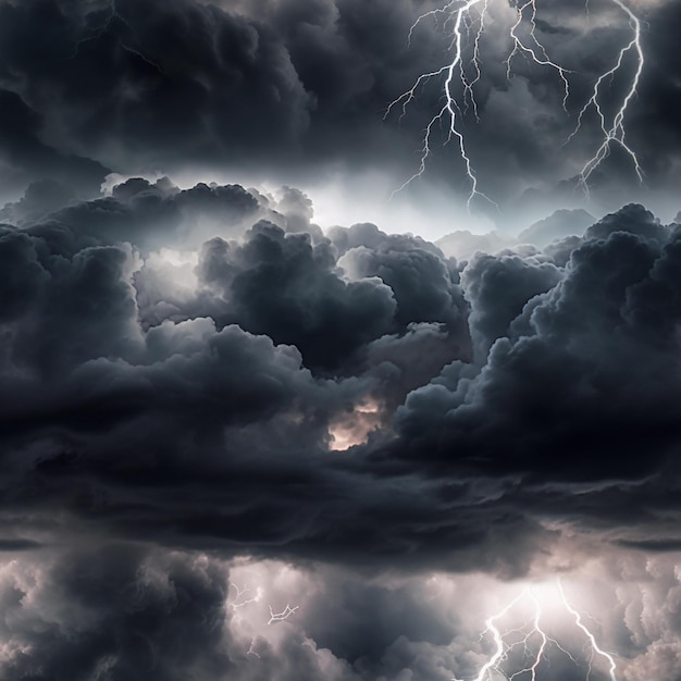 A picture of a storm with the word thunder on it