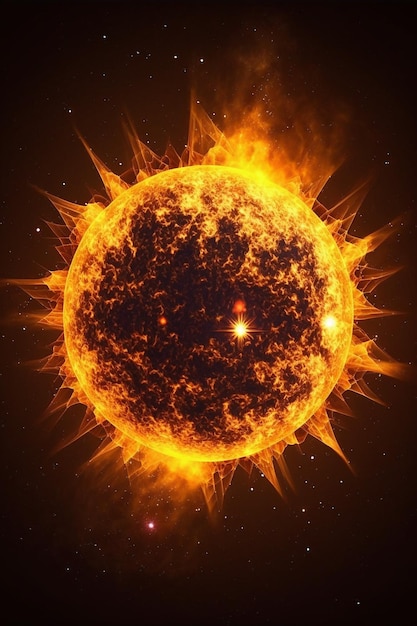 A picture of the sun with the sun in the background