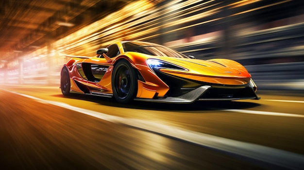 A picture of a supercar speeding wallpaper