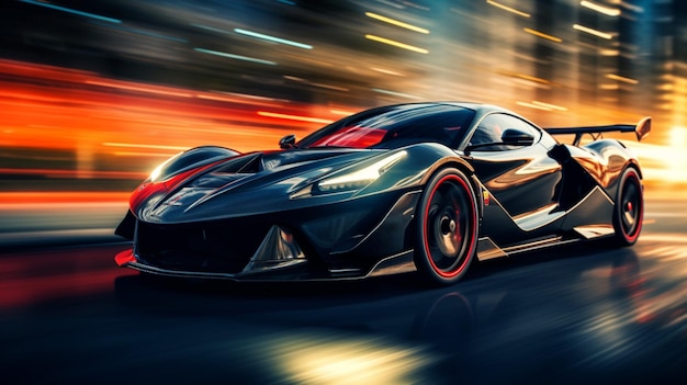 A picture of a supercar speeding wallpaper