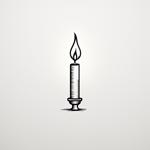 Photo a picture of a tiny black candle