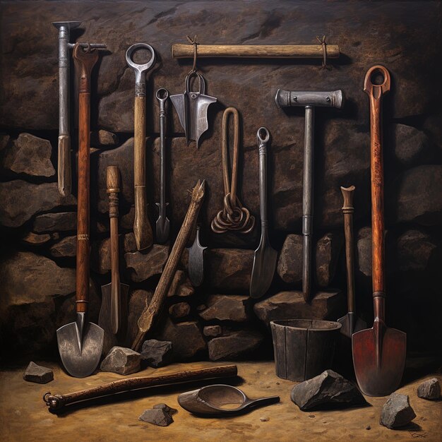 a picture of tools and tools with one that says  old