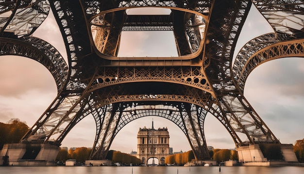 a picture of a tower that has the words  paris  on it