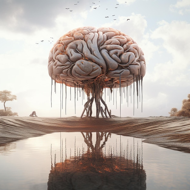 A picture of a tree with the word brain on it