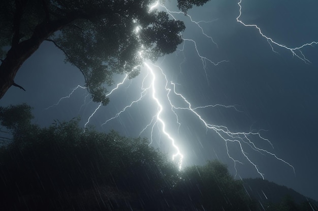 A picture of a tree with the word thunder on it