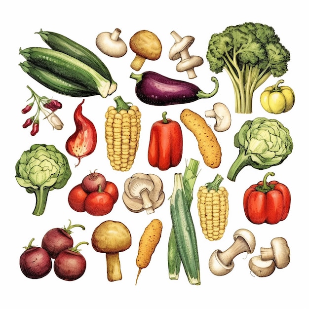 a picture of vegetables including vegetables including vegetables and fruits.