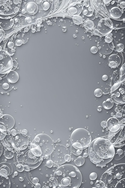 A picture of a water bubbles with a frame