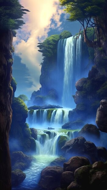 Photo picture of waterfall