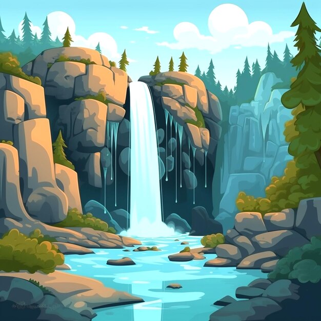 Photo picture of waterfall