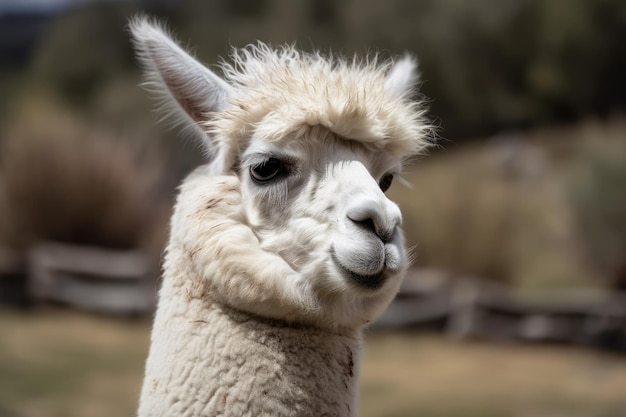 Picture of a white lama