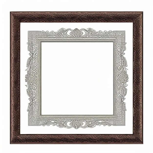 Photo a picture with a brown frame that says quot the name quot on it