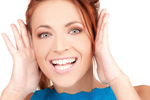 picture of woman with facial expression of surprise