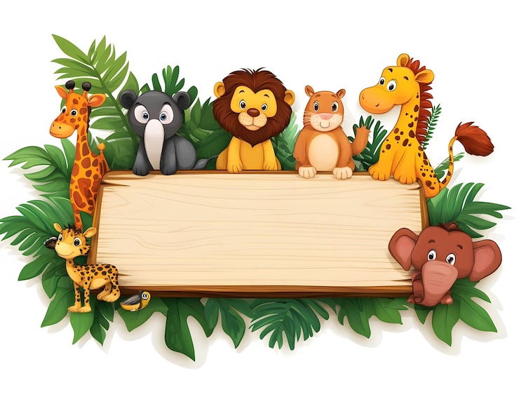Photo a picture of a wooden sign that says wild animals