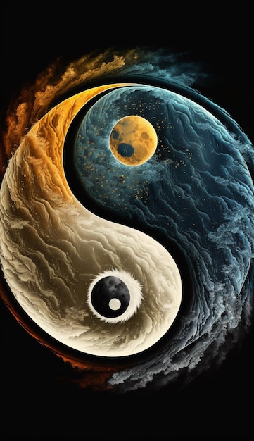 Photo a picture of a yin yang