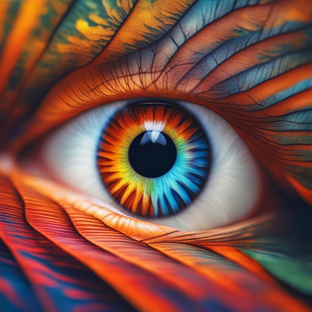 Pictures of the beauty of the human eye with dazzling and attractive colors