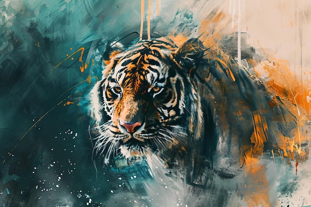 Pictures of wild animals with watercolors