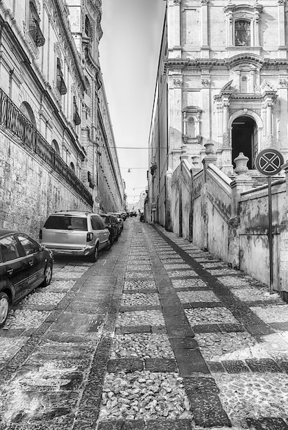 Picturesque architecture in the center of Noto Sicily Italy