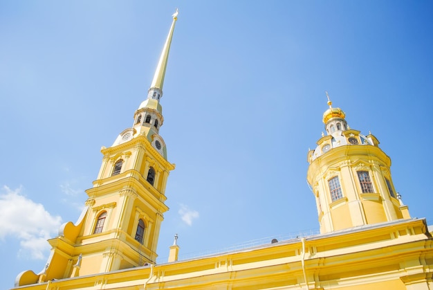 Picturesque church of Peter and Paul Fortress in St Petersburg