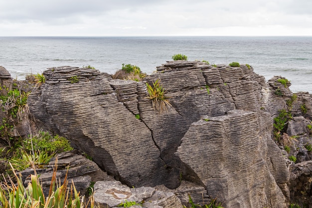 Picturesque coast Paparoa national park South Island New Zealand