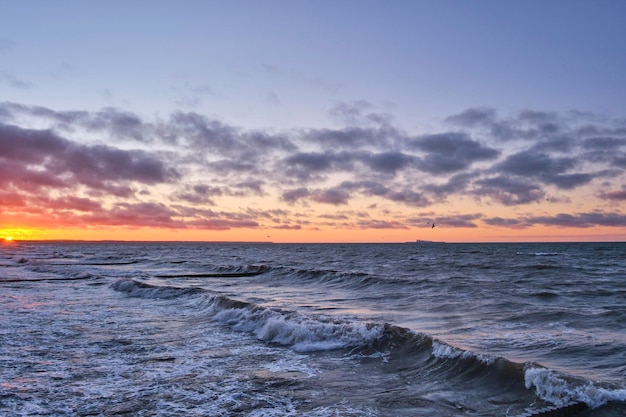 A picturesque evening by the sea