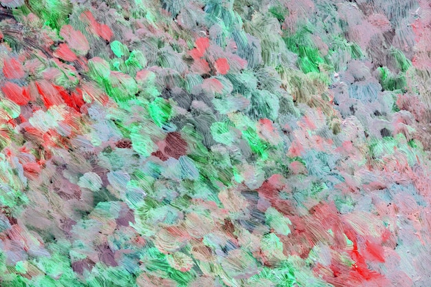 Живописная зеленая текстура акриловой живописи ручная роспись фона