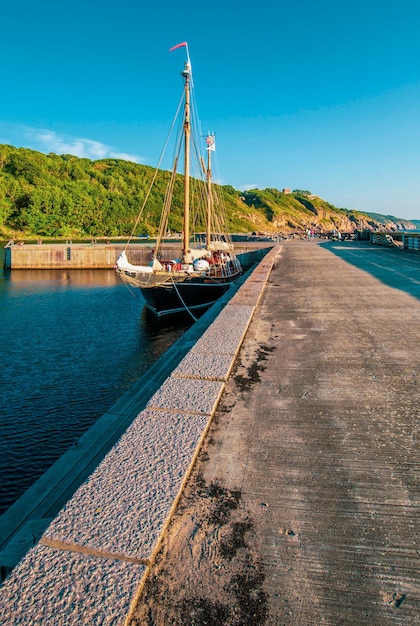 Picturesque Hammer havn in Bornholm, Denmark