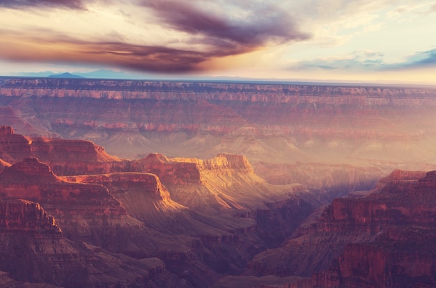 Picturesque landscapes of the Grand Canyon, Arizona, USA. travel sunset freedom