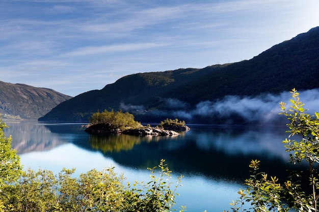 Picturesque mountain lake in Norway