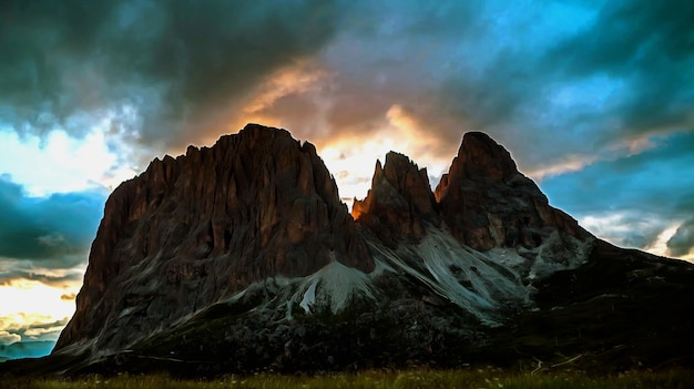 Picturesque mountain peaks