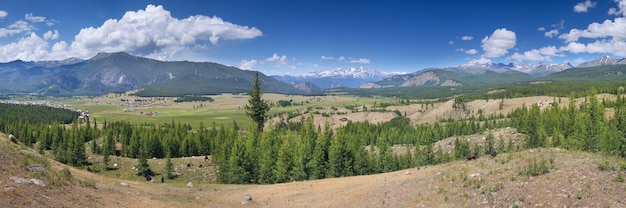 Picturesque mountain valley on a summer day