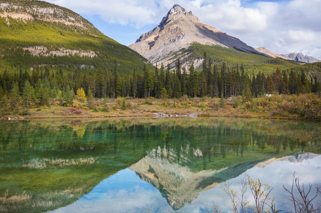 Picturesque mountain view in the Canadian Rockies in summer season