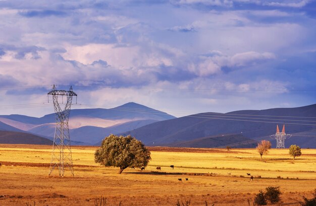 Picturesque rural landscapes in Turkey. Autumn season.