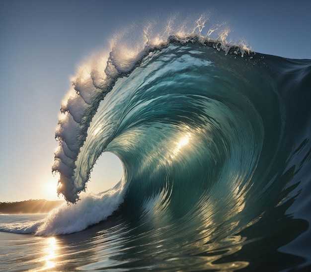 A picturesque sea wave