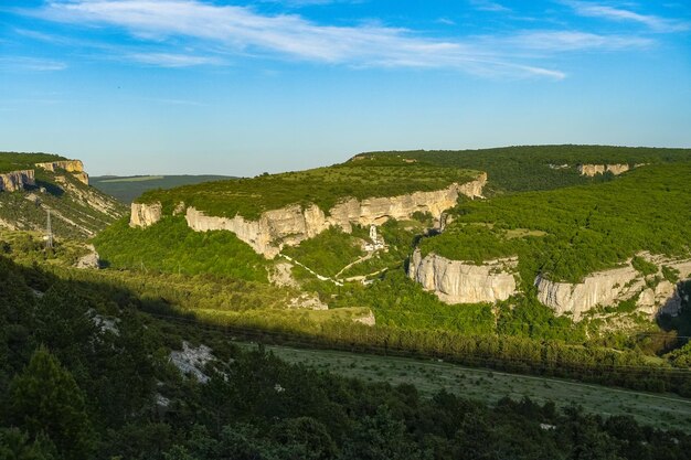 Picturesque view of the Bakhchisarai sphinxes Bakhchisarai Crimea Russia The Crimean Peninsula