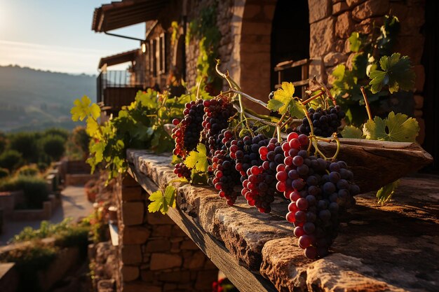 Picturesque Winery Extends Under Sky