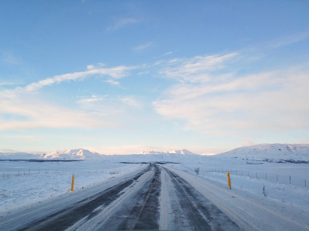 Picturesque winter landscape of Iceland.