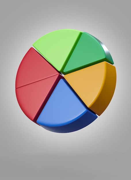 pie chart icon isolated 3d render illustration