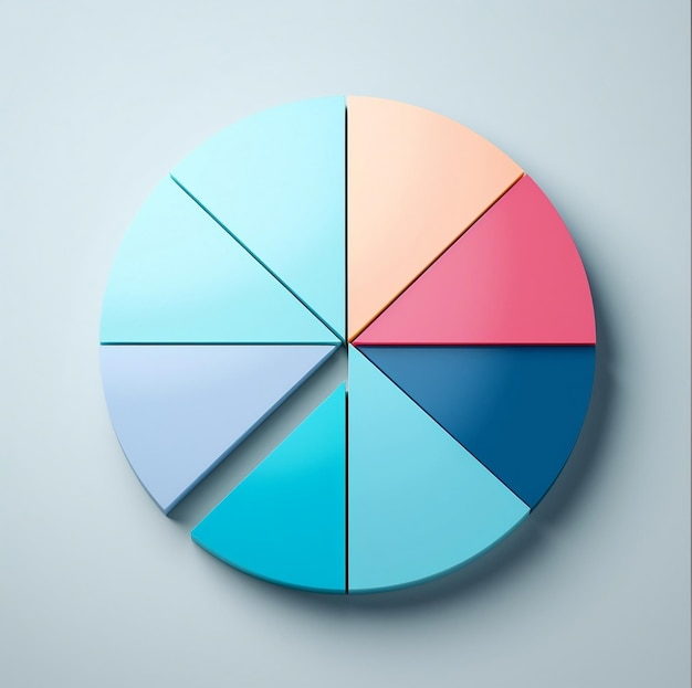 Photo pie chart mockup for presentation