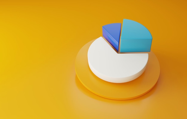 Pie chart on orange background