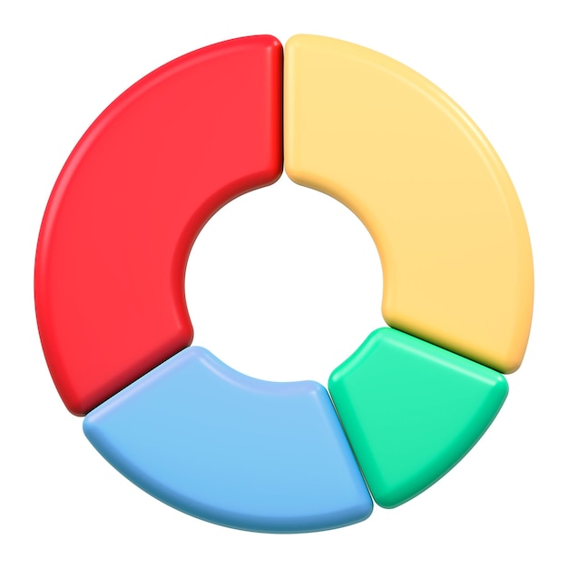 Pie chart png sticker doorzichtige achtergrond