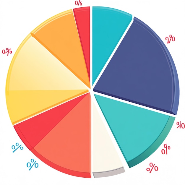 a pie chart showing the percentage breakdown of categorical data from a statistical survey