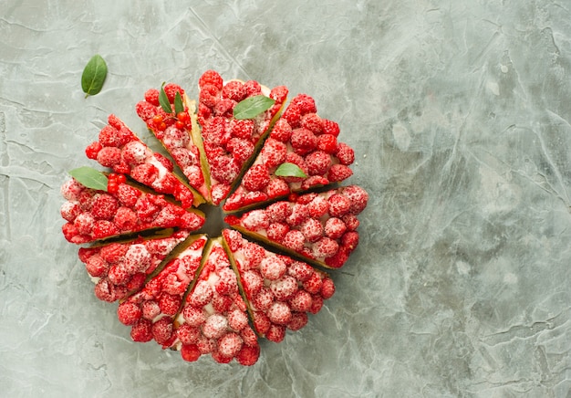 Photo pie raspberries