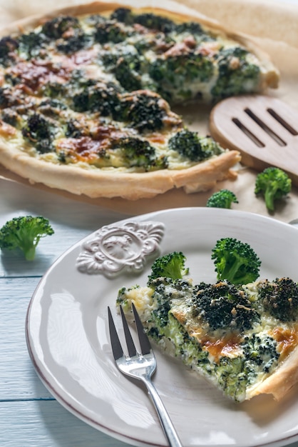 Pie with broccoli and cheese